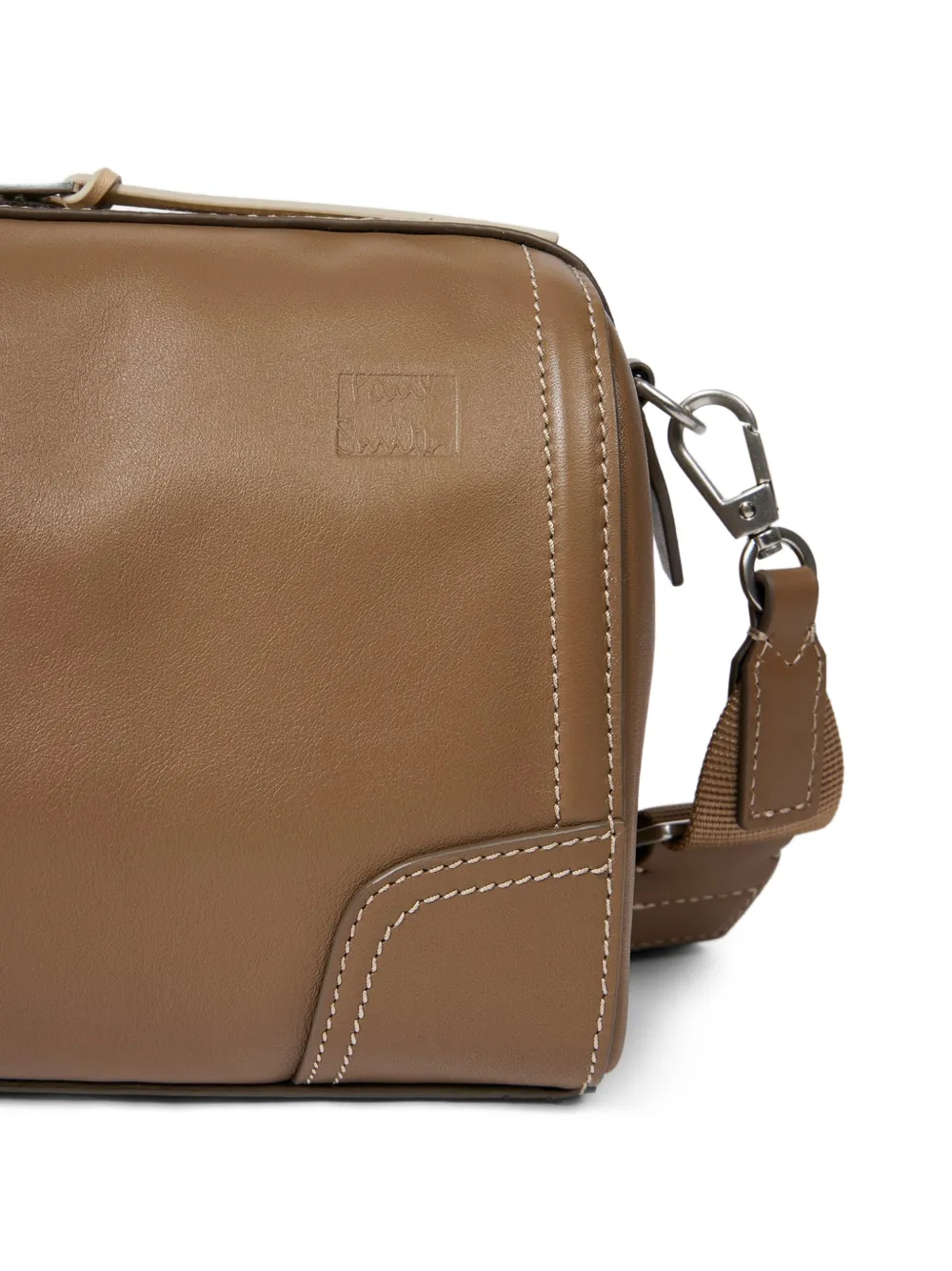 Paul Smith Schoudertas met rits en stiksel Beige