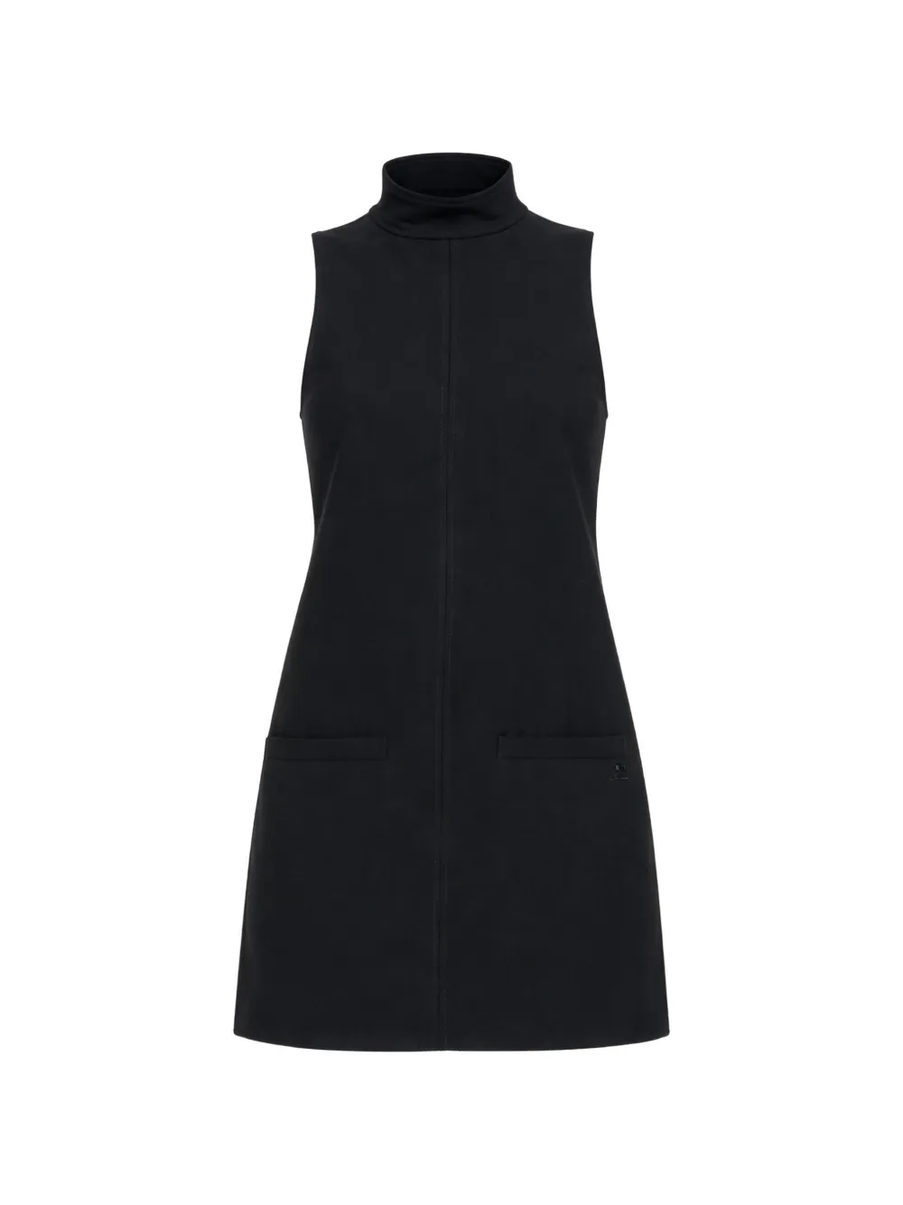 Courrèges sleeveless pocket dress - Nero