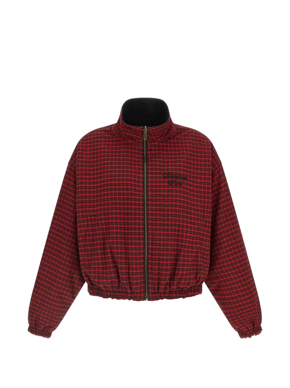 Balenciaga Omkeerbaar leren jack Zwart