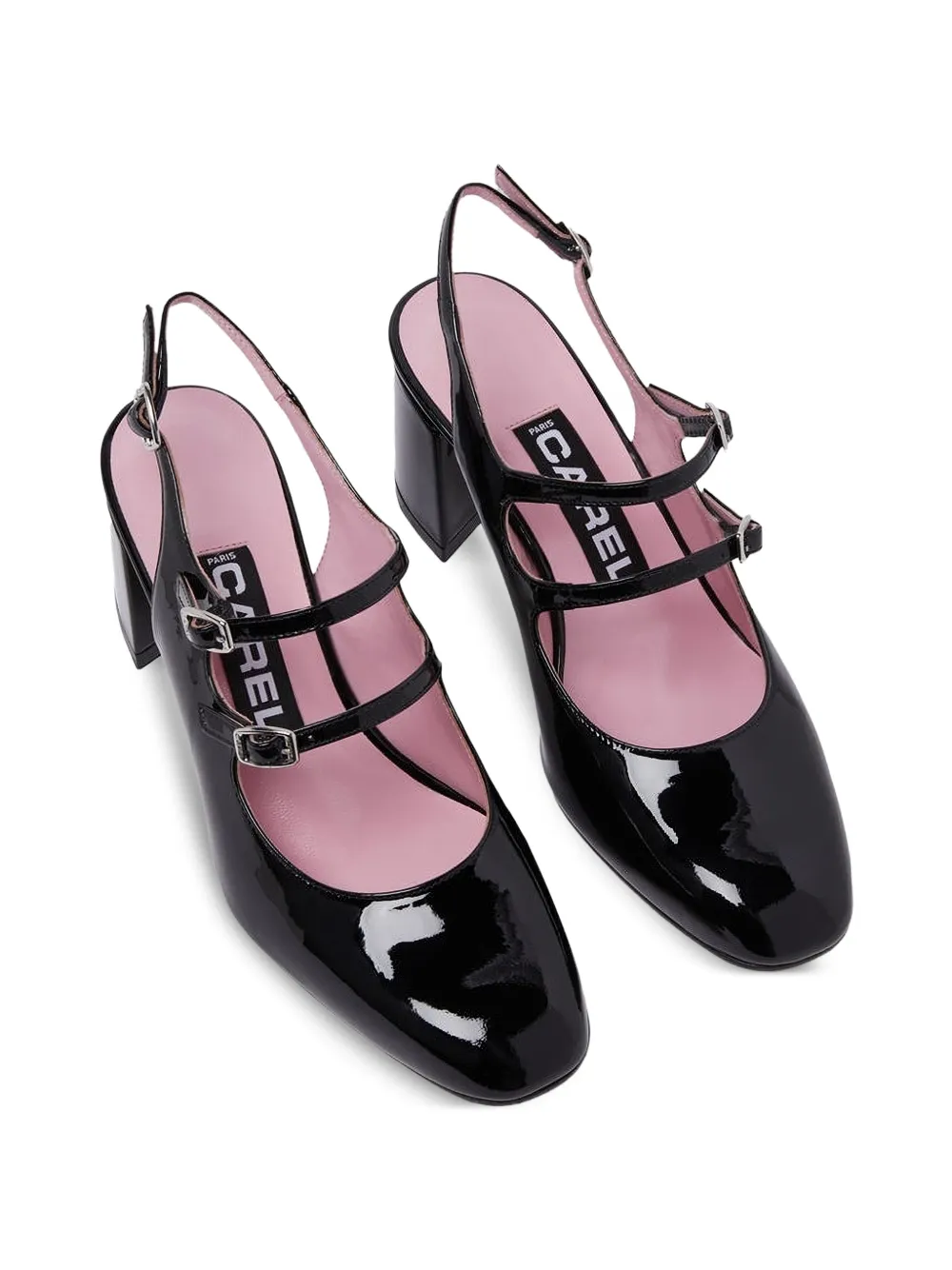 Carel Paris Banana sandalen met meerdere bandjes Zwart