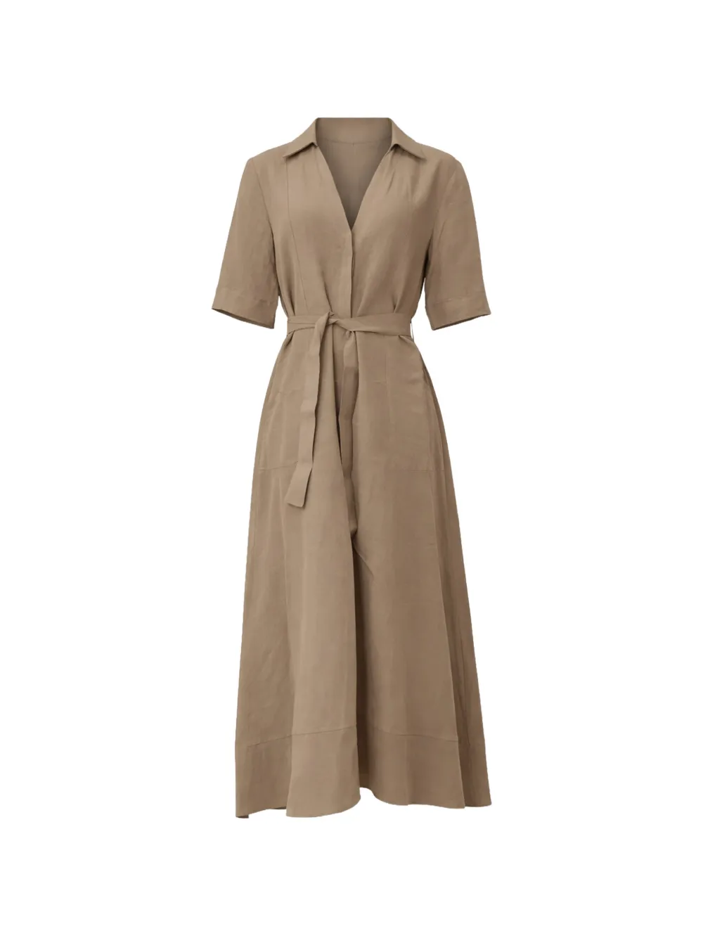 Marella belted dress - Toni neutri