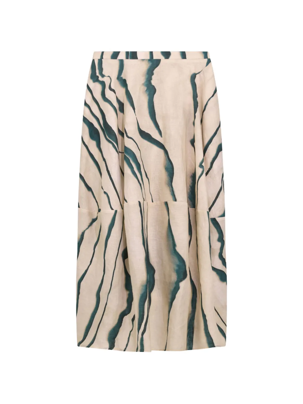 Liviana Conti Amber abstract print mid skirt - Toni neutri