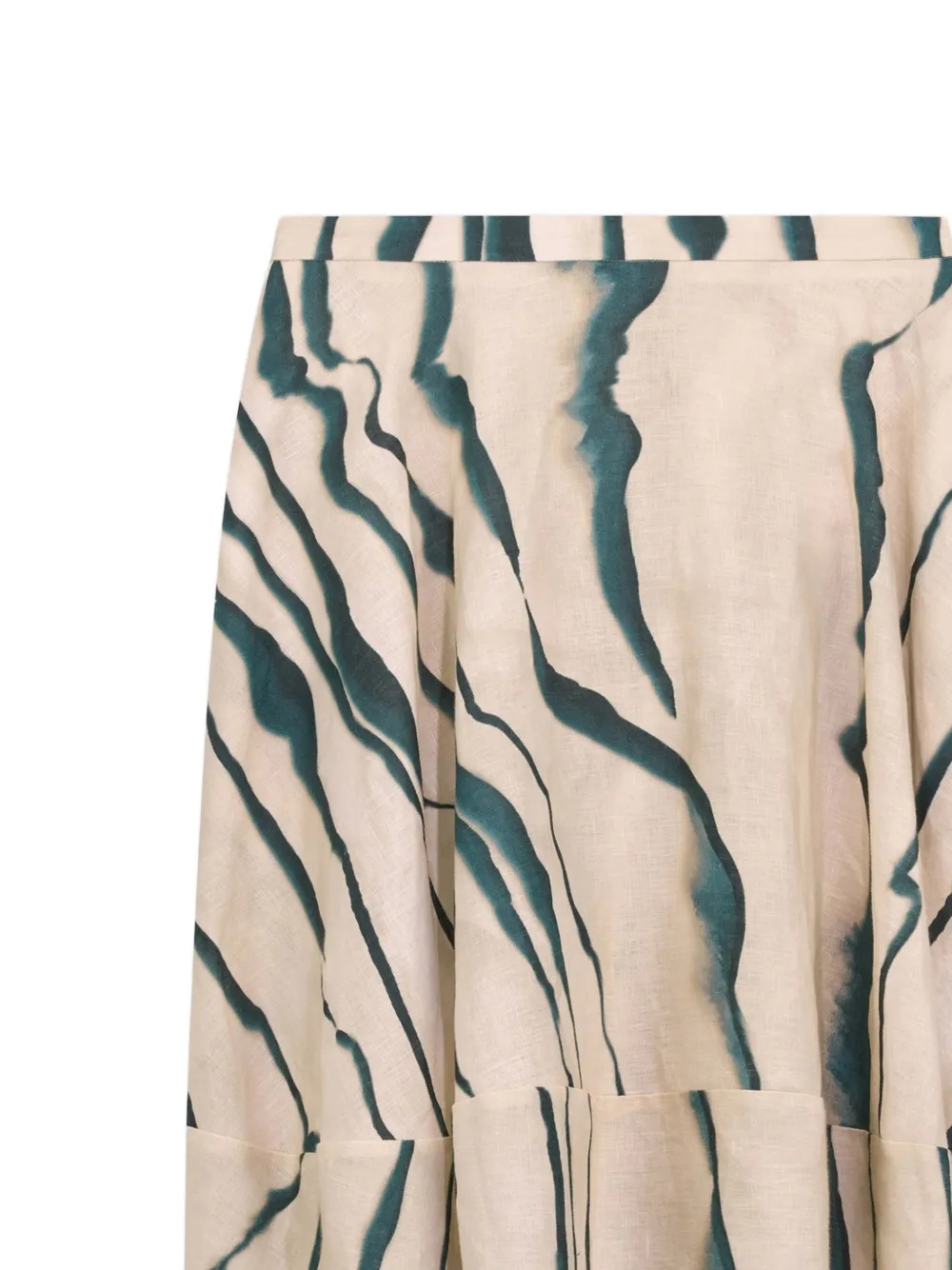 Liviana Conti Amber midi-rok met abstracte print Beige