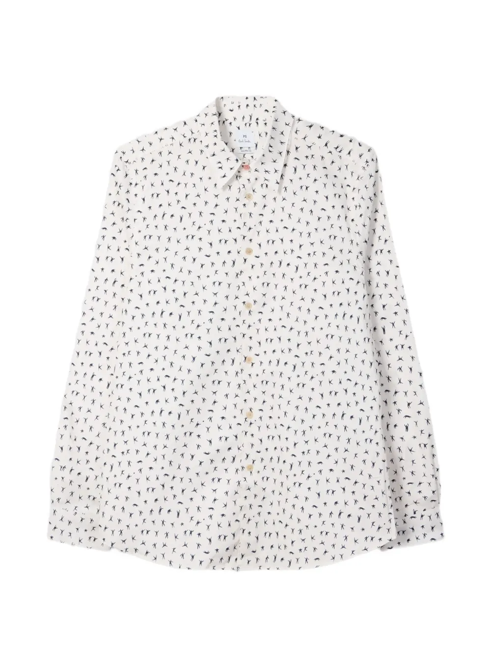PS Paul Smith Overhemd met mensenprint Beige