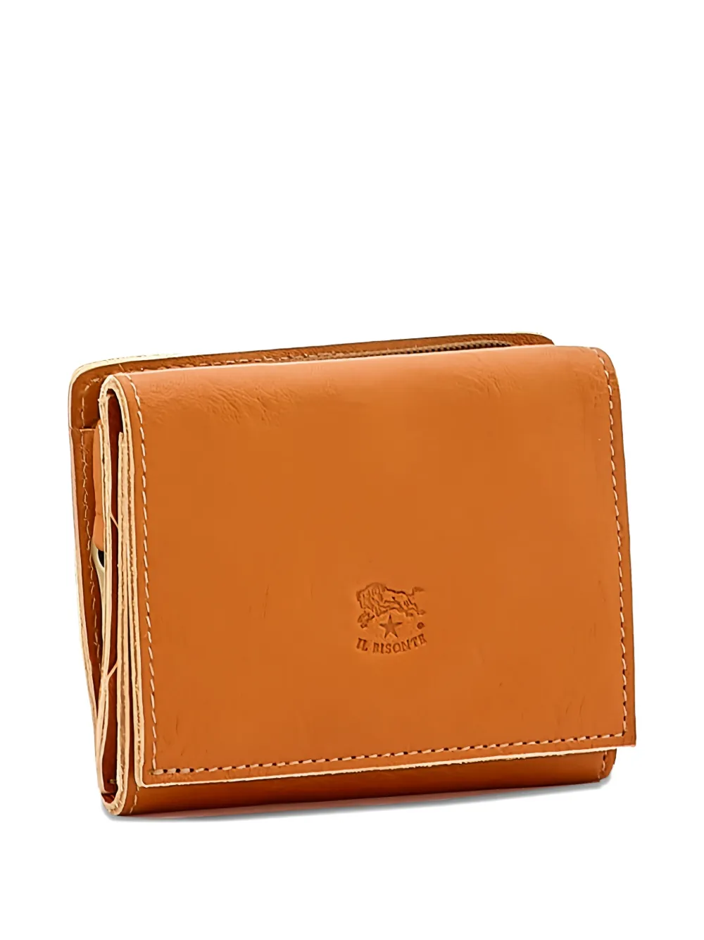  Il Bisonte Cartera Granulada Plegable - Marrón 