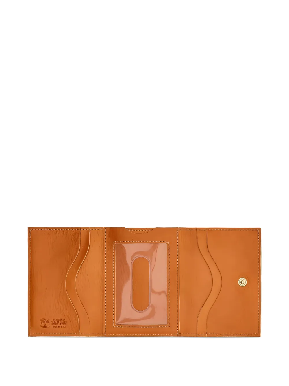  Il Bisonte Cartera Granulada Plegable - Marrón 