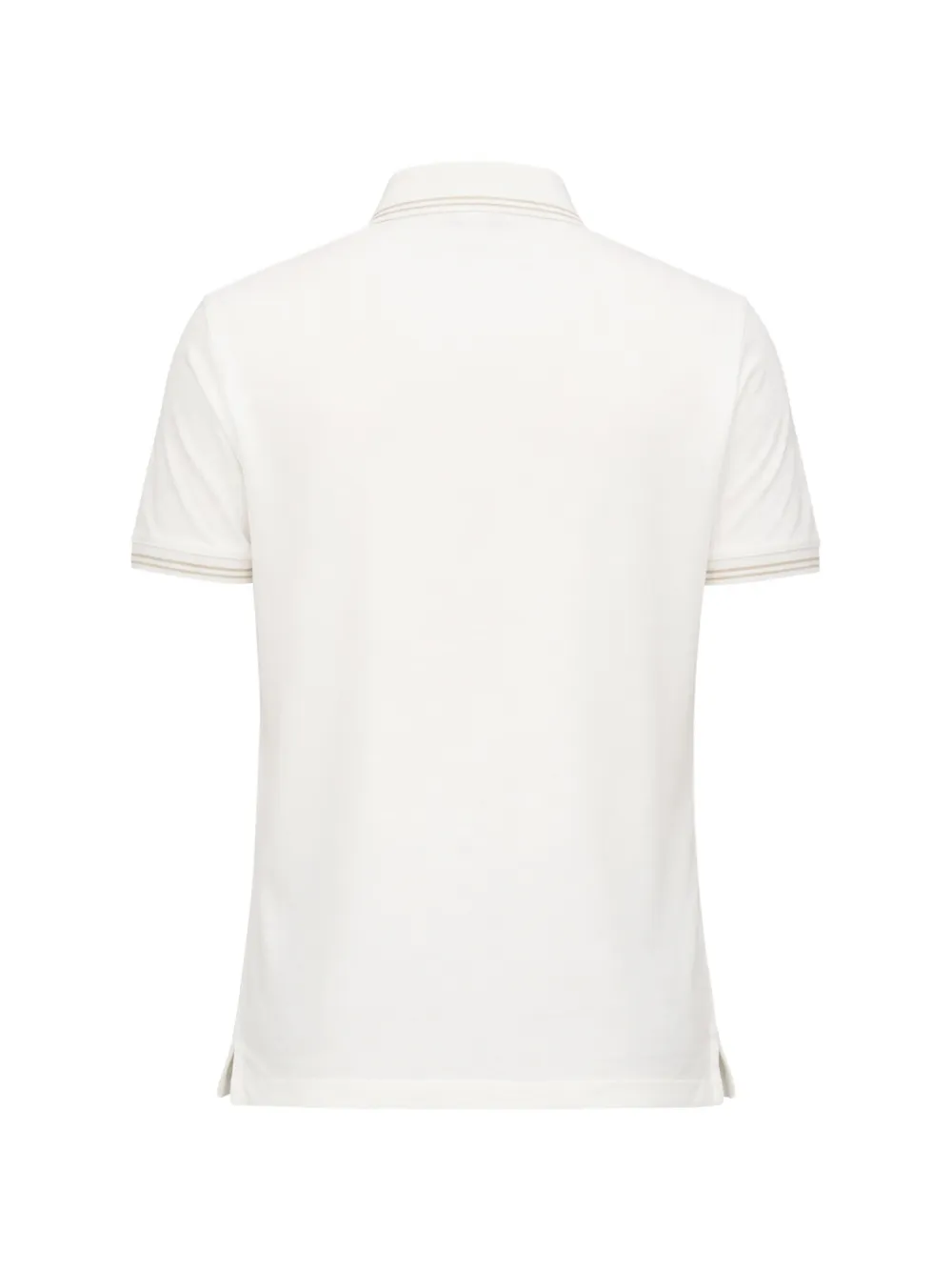 Emporio Armani Poloshirt met geribbelde afwerking Beige