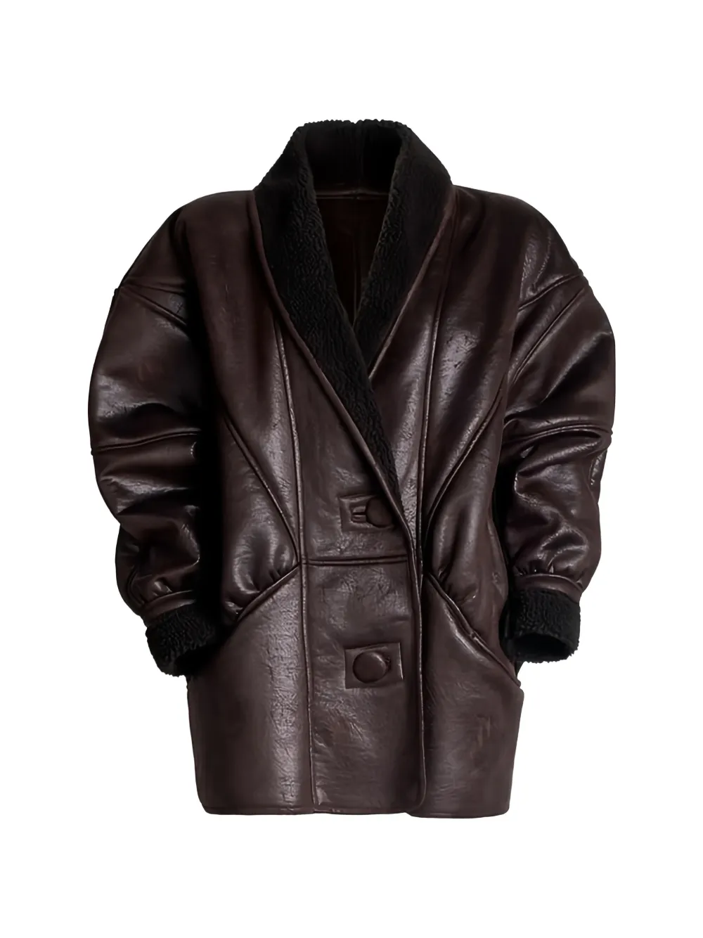 Nineminutes The Classic Shearling jacket - Marrone