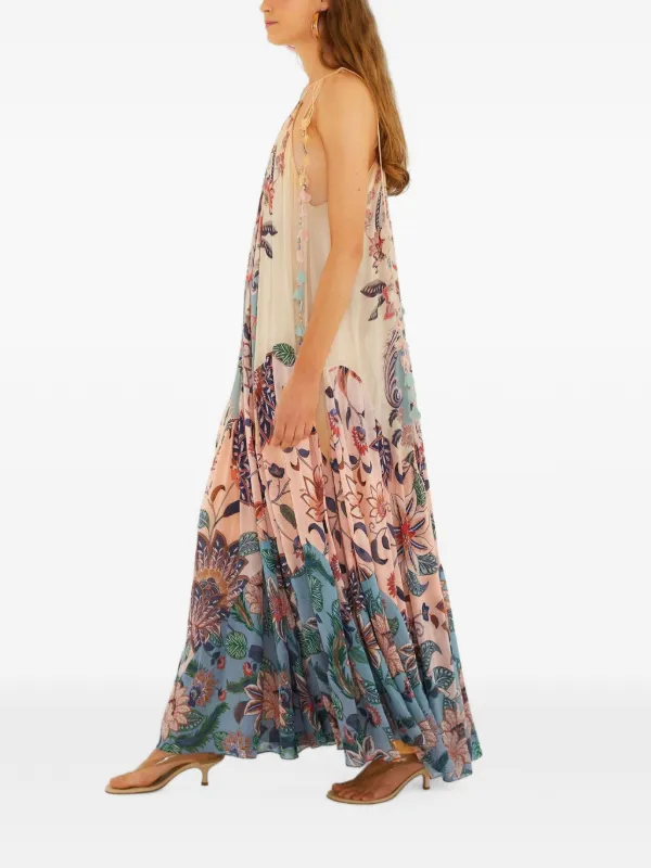 FARM Rio Maxi Boho Delhi Floral Dress | Pink
