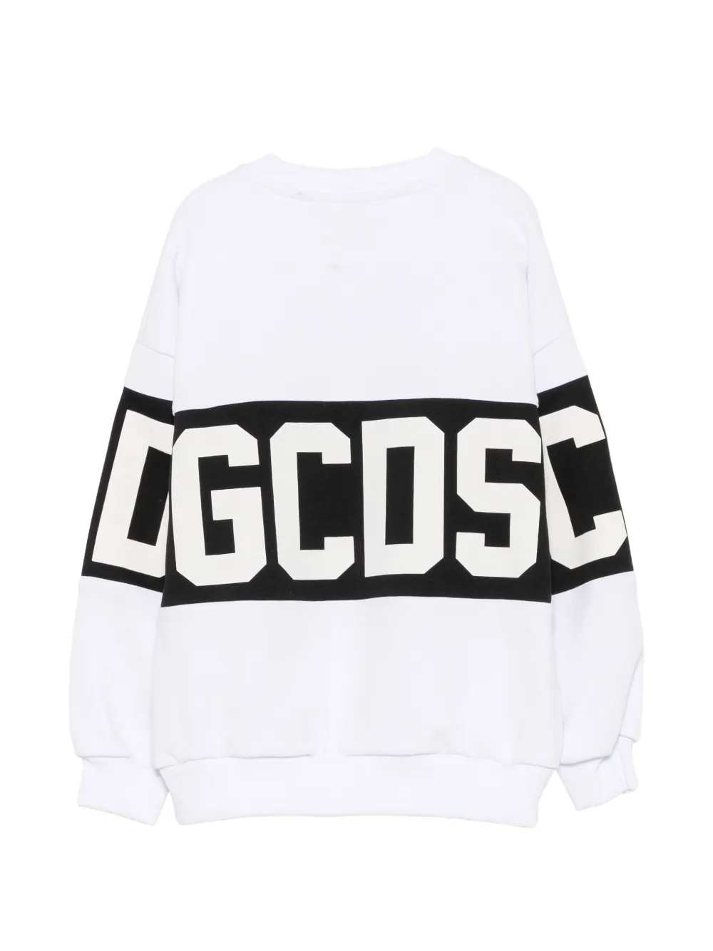 Gcds Kids Sweater met ronde hals en band Wit