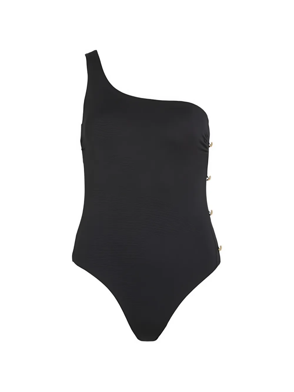 Karl Lagerfeld one-shoulder swimsuit - Schwarz