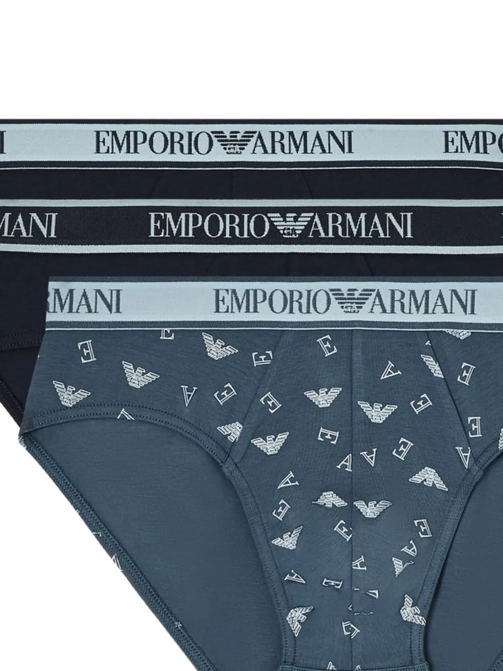 Emporio Armani Slip met logoprint Blauw