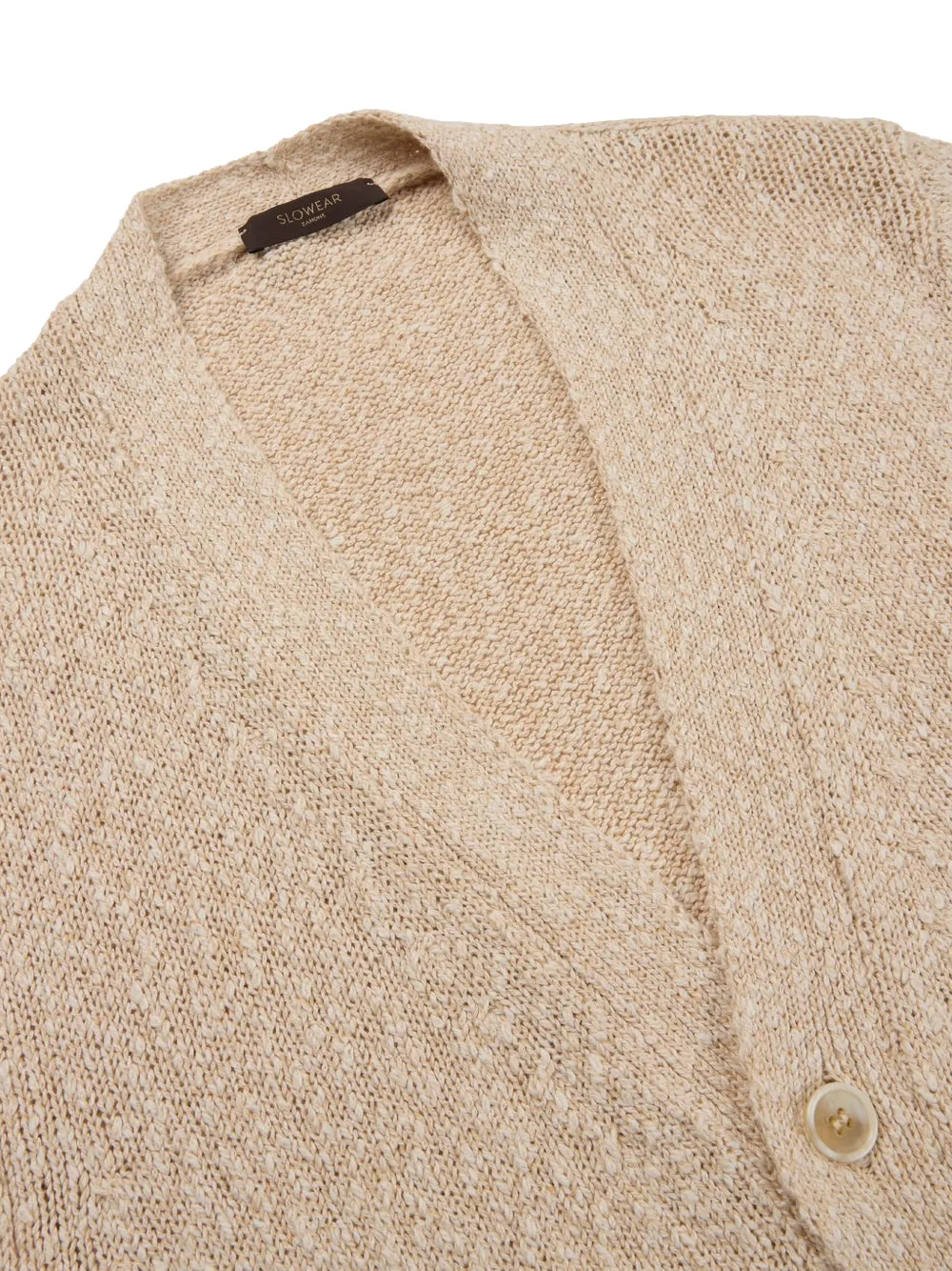  Slowear V-neck Button Cardigan - Neutrals 