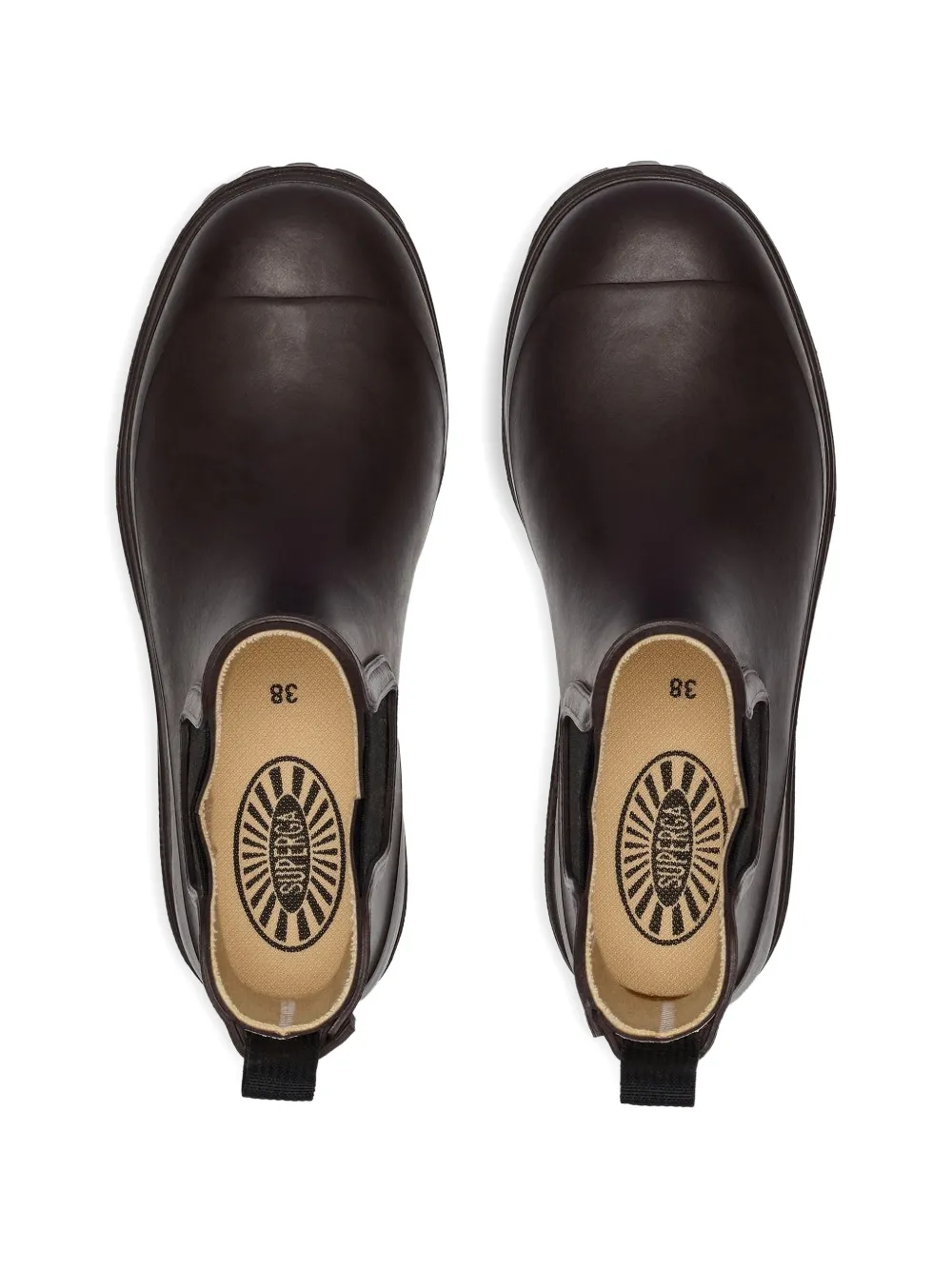 Superga Regenlaarzen met chunky zool Bruin