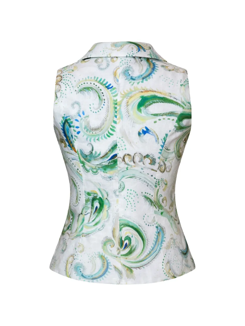  Marella Patterned Vest - White 