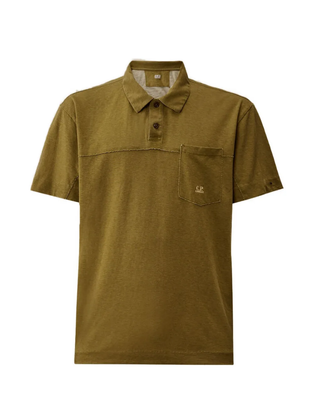 C.P. Company Poloshirt met zak en korte mouwen Groen