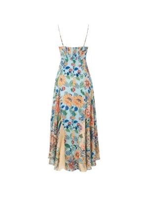 knee length dresses for ladies Indian Chiffon Embroidered Maxi main image 0