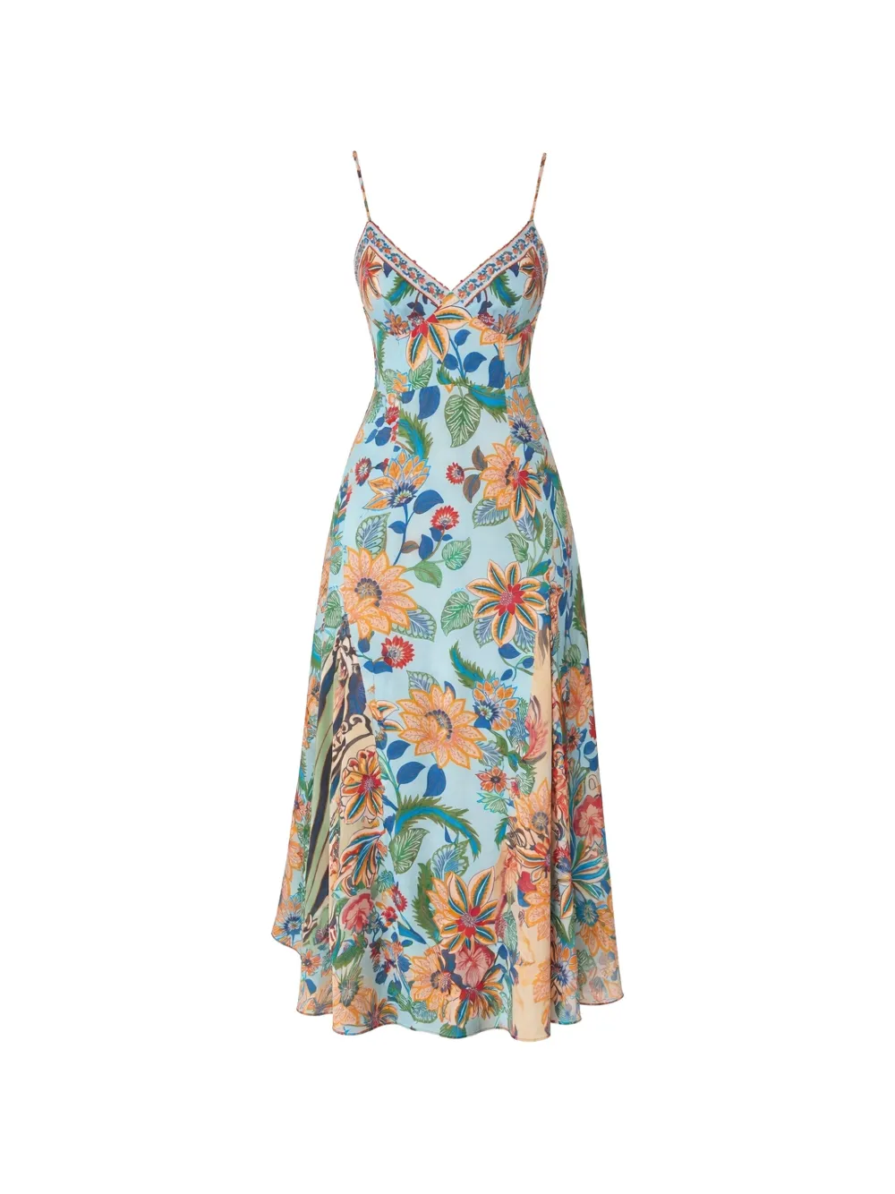 FARM Rio Delhi floral sleeveless maxi dress - Blu