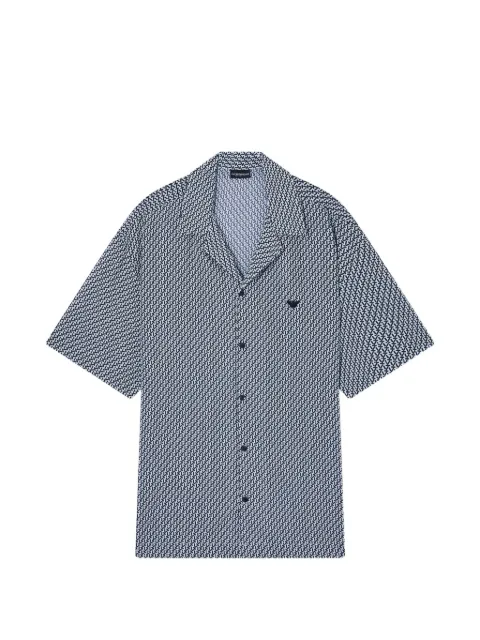 Emporio Armani buttoned patterned beachwear shirt