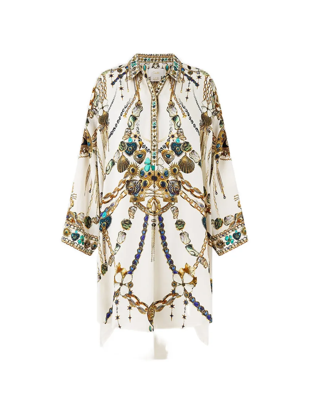 Camilla printed shirt dress - Toni neutri