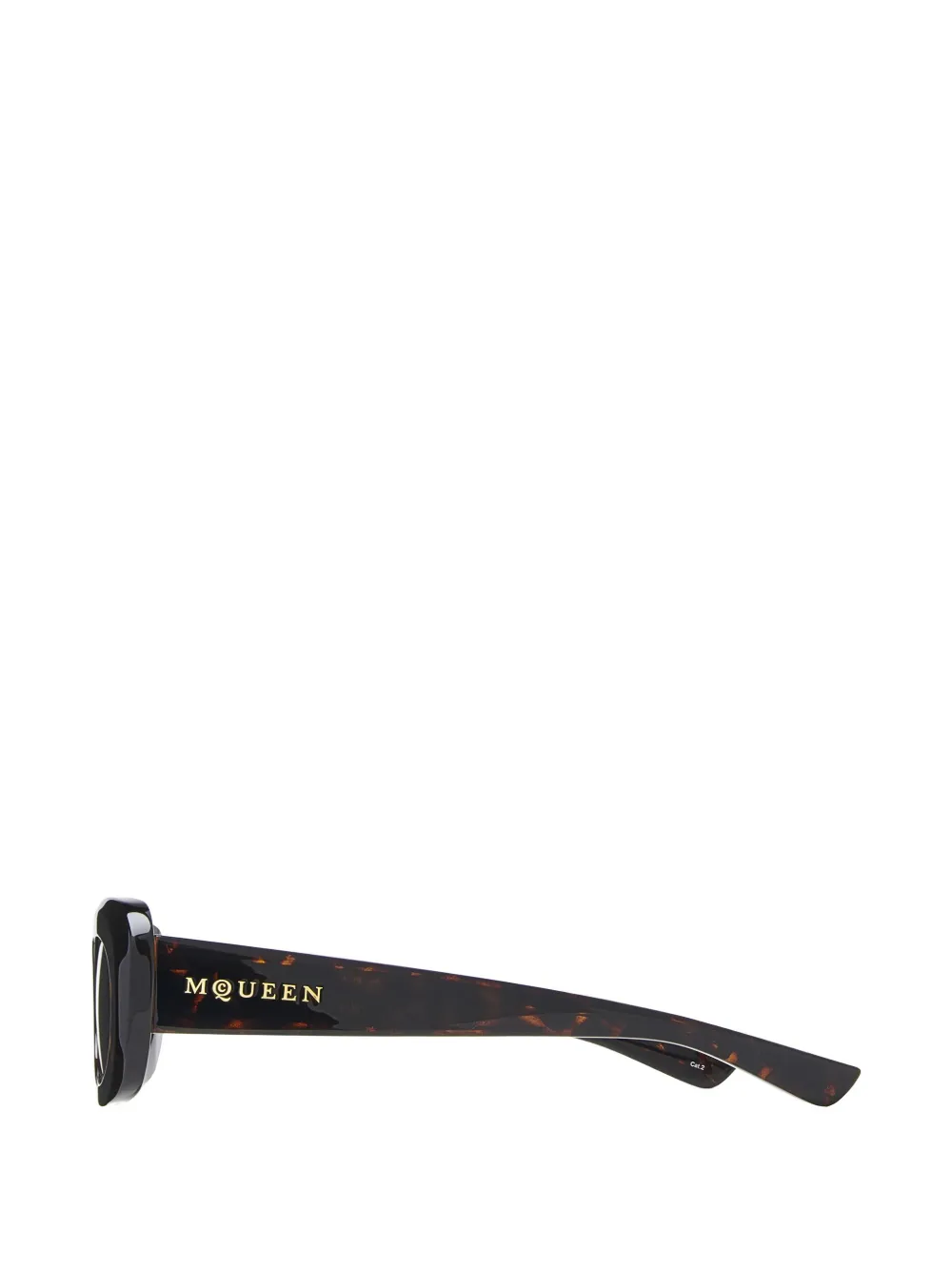 Alexander McQueen Zonnebril met ovalen montuur Bruin