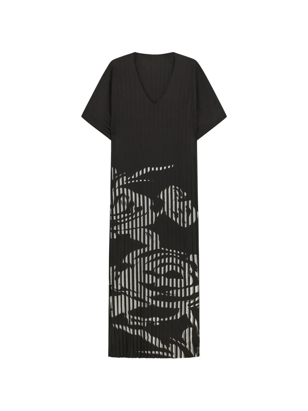 Liviana Conti V-neck floral print dress - Nero