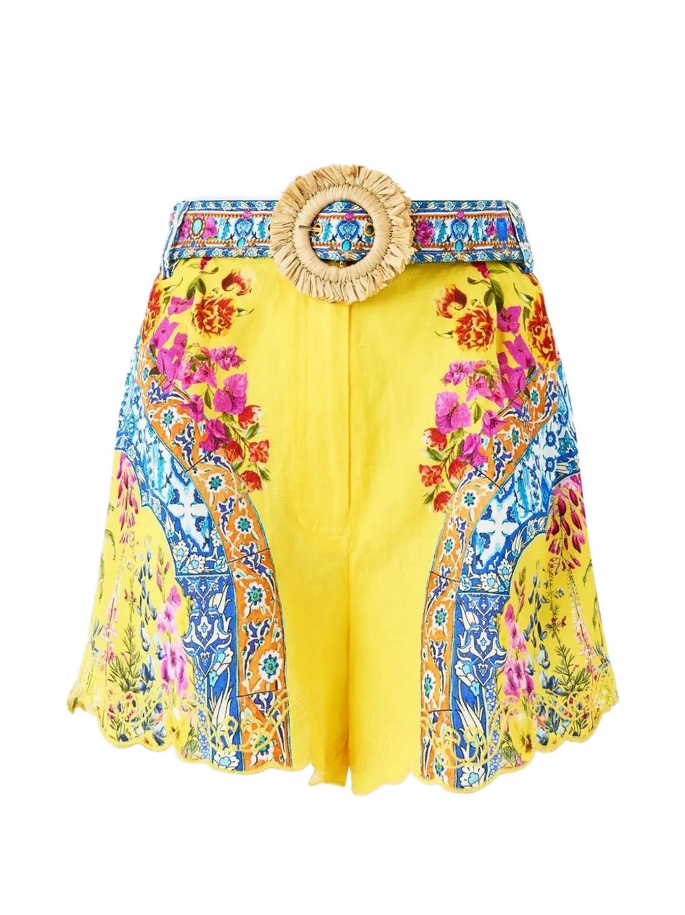 Camilla Tuck Front print shorts - Giallo