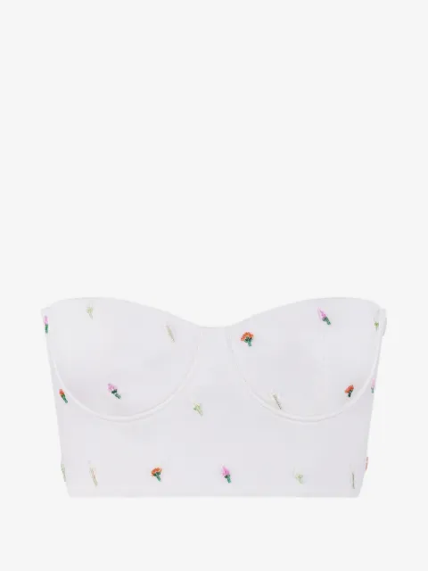 Anna October Maia floral-embroidered corset