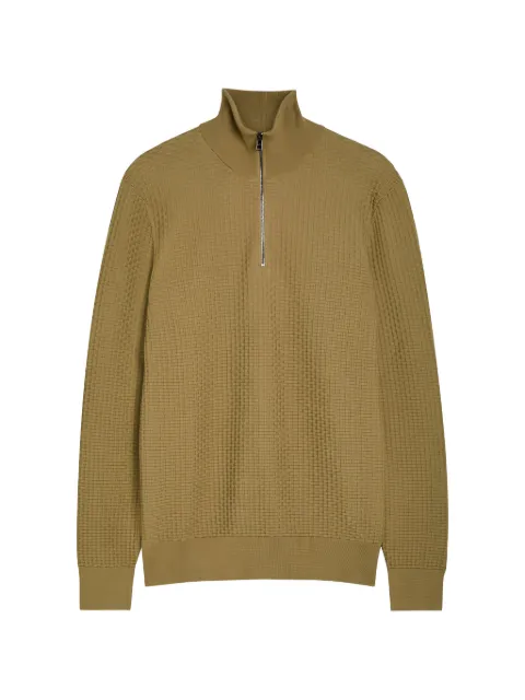 BOSS Pullover mit Viertelreißverschluss