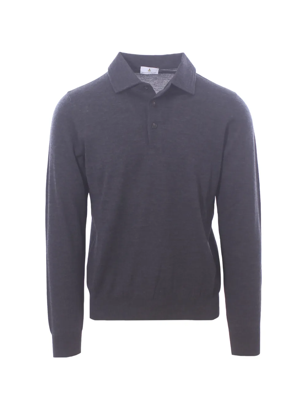 Magazzino Ricambi long-sleeved knitted polo shirt - Grigio