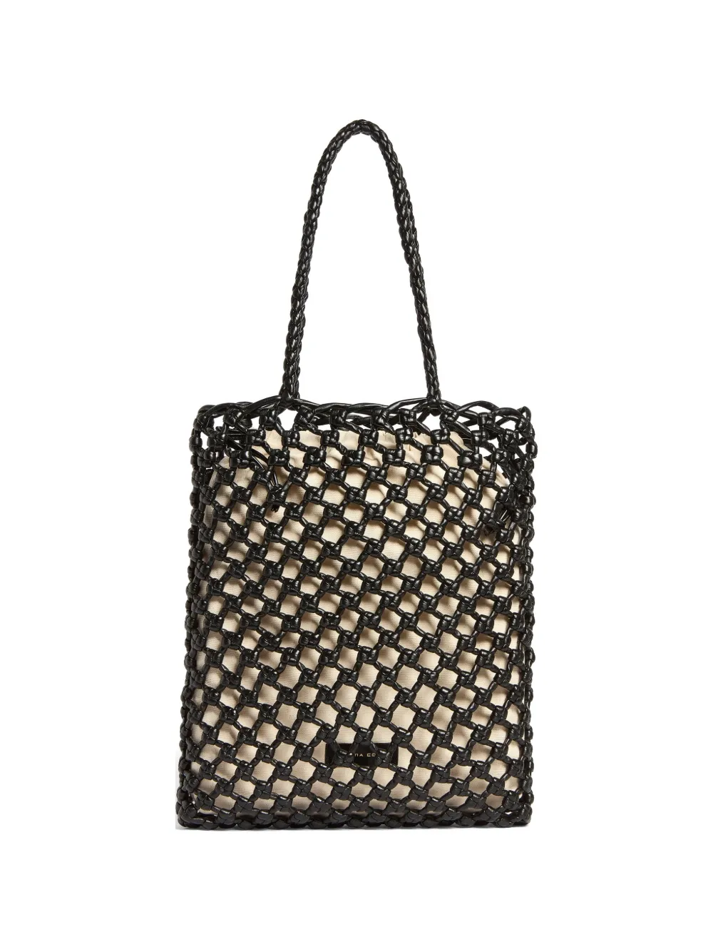 Liviana Conti Saphira braided-handles net bag - Nero