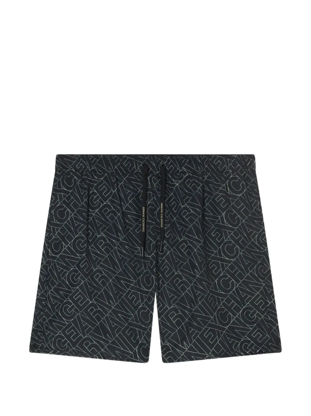 Armani Exchange logo-print swim shorts – Black