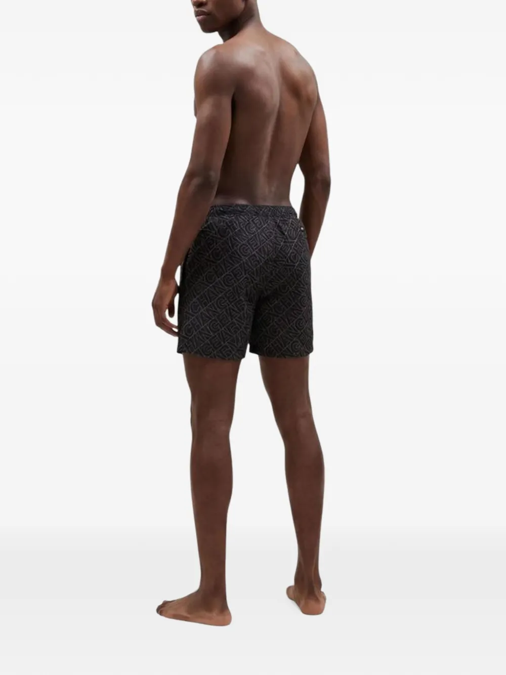 Armani Exchange Zwembroek met logoprint Zwart