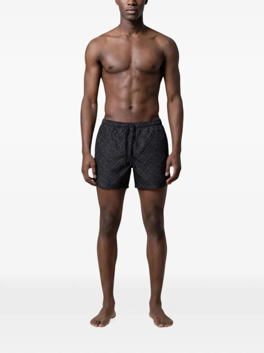 Armani Exchange Zwembroek met logoprint Zwart