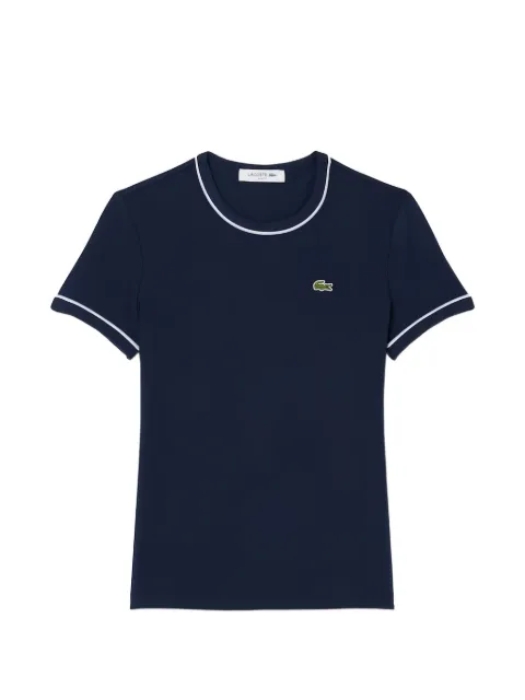 Lacoste 对比边饰圆领logo细节棉T恤