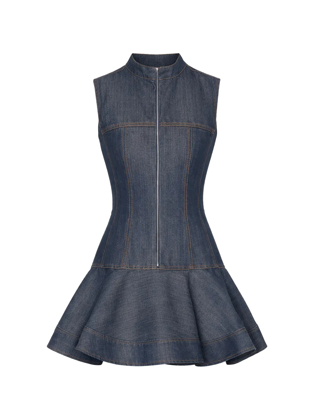 Alexis Taylin sleeveless ruffled mini dress - Blu