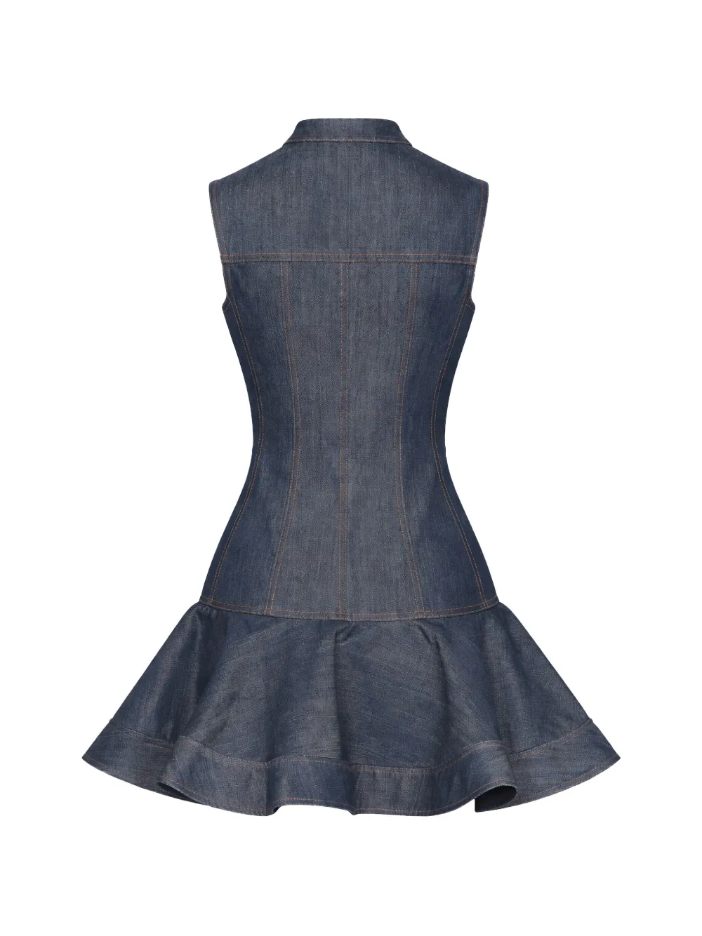  Alexis Taylin Sleeveless Ruffled Mini Dress - Blue 