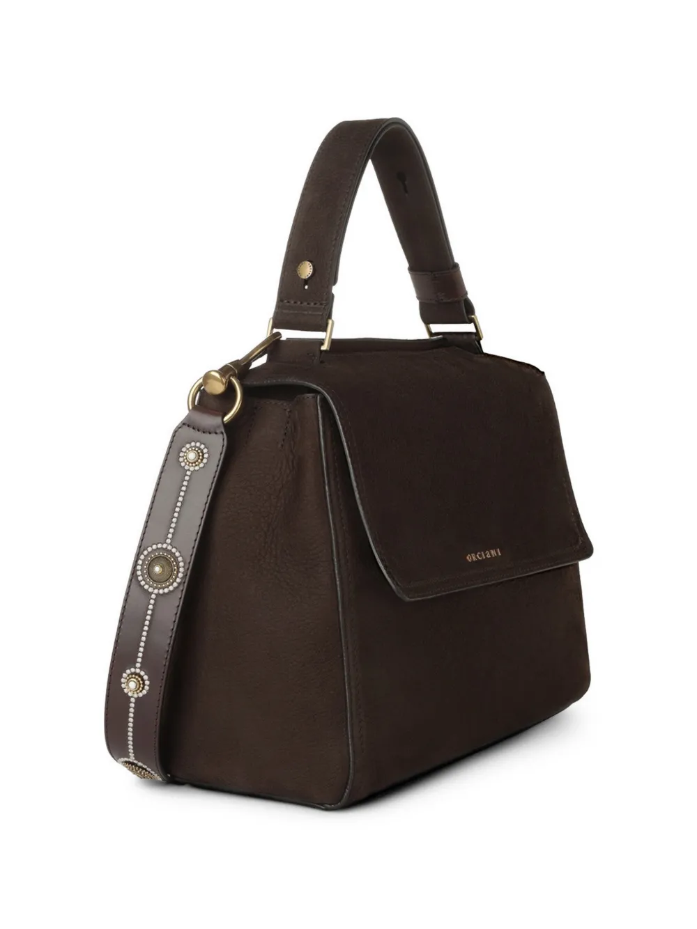  Orciani Medium Sveva Embellished Tote Bag - Brown 