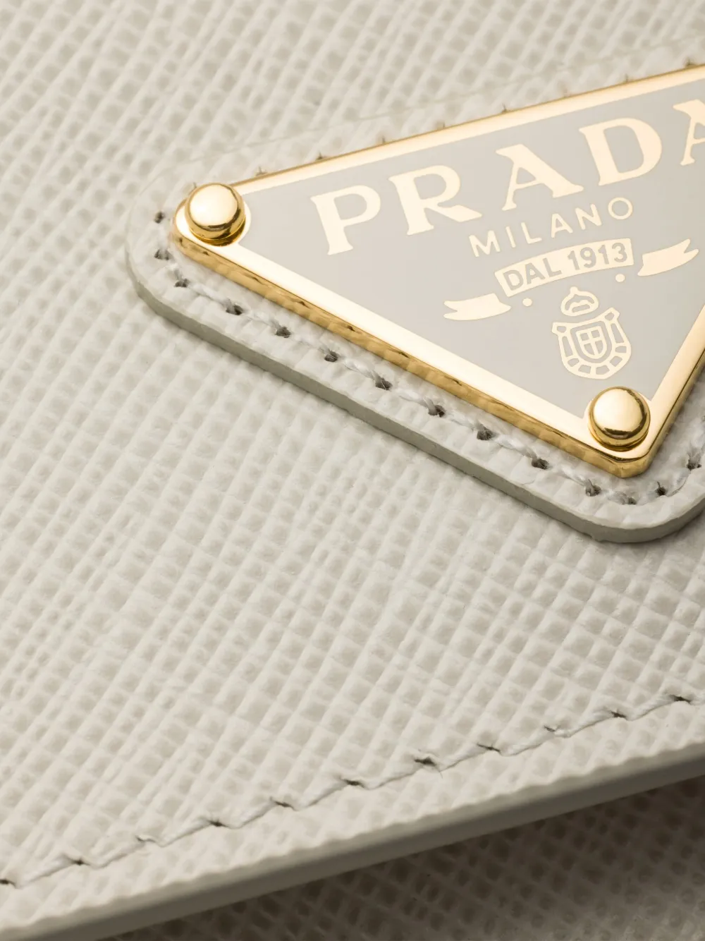 Prada Mini-tas van Saffiano leer Grijs