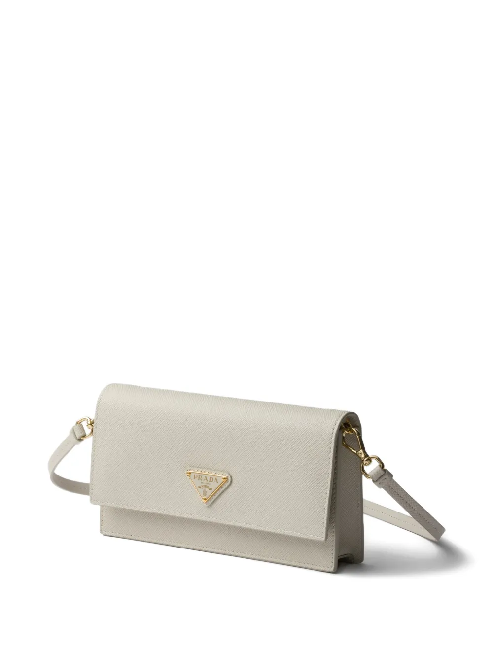 Prada Mini-tas van Saffiano leer Grijs