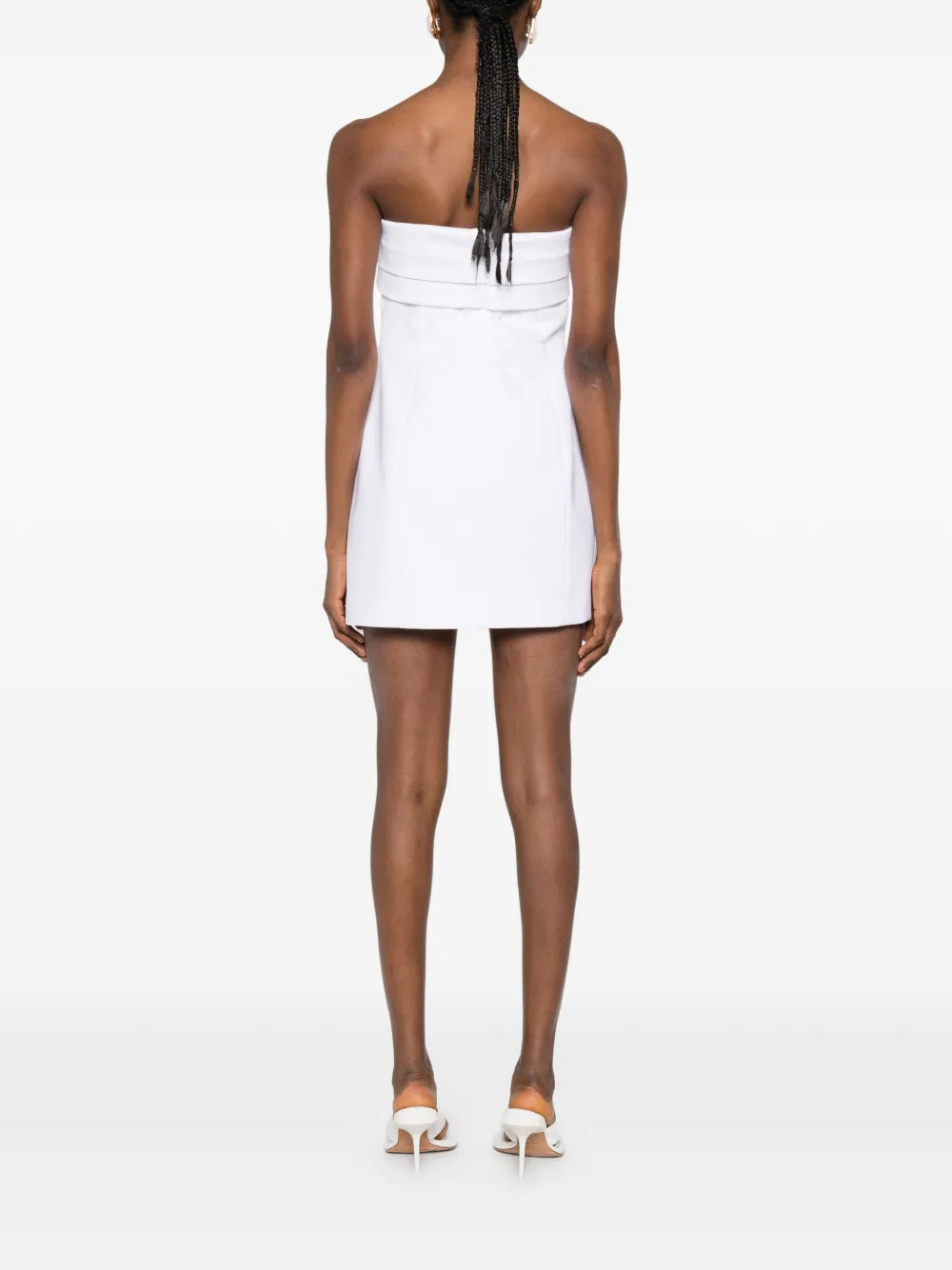 Aniye By Strapless mini-jurk met omslag Wit