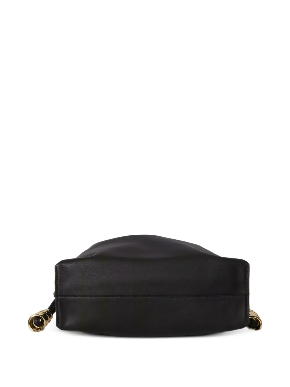  Loewe Medium Coil Flamenco Leather Clutch Bag - Black 