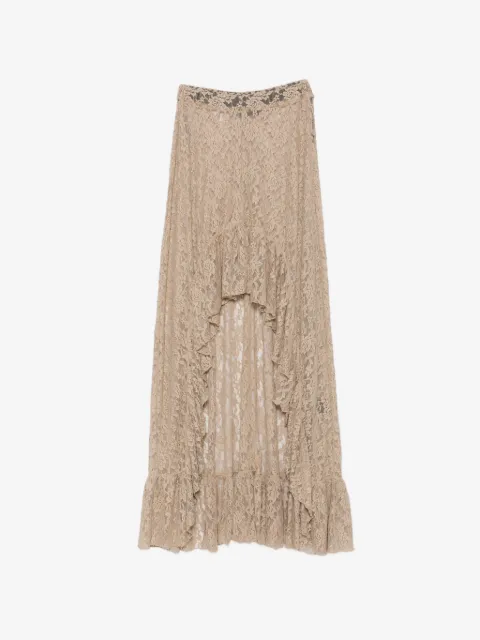 Barbara Bologna ruffled lace-texture asymmetric skirt