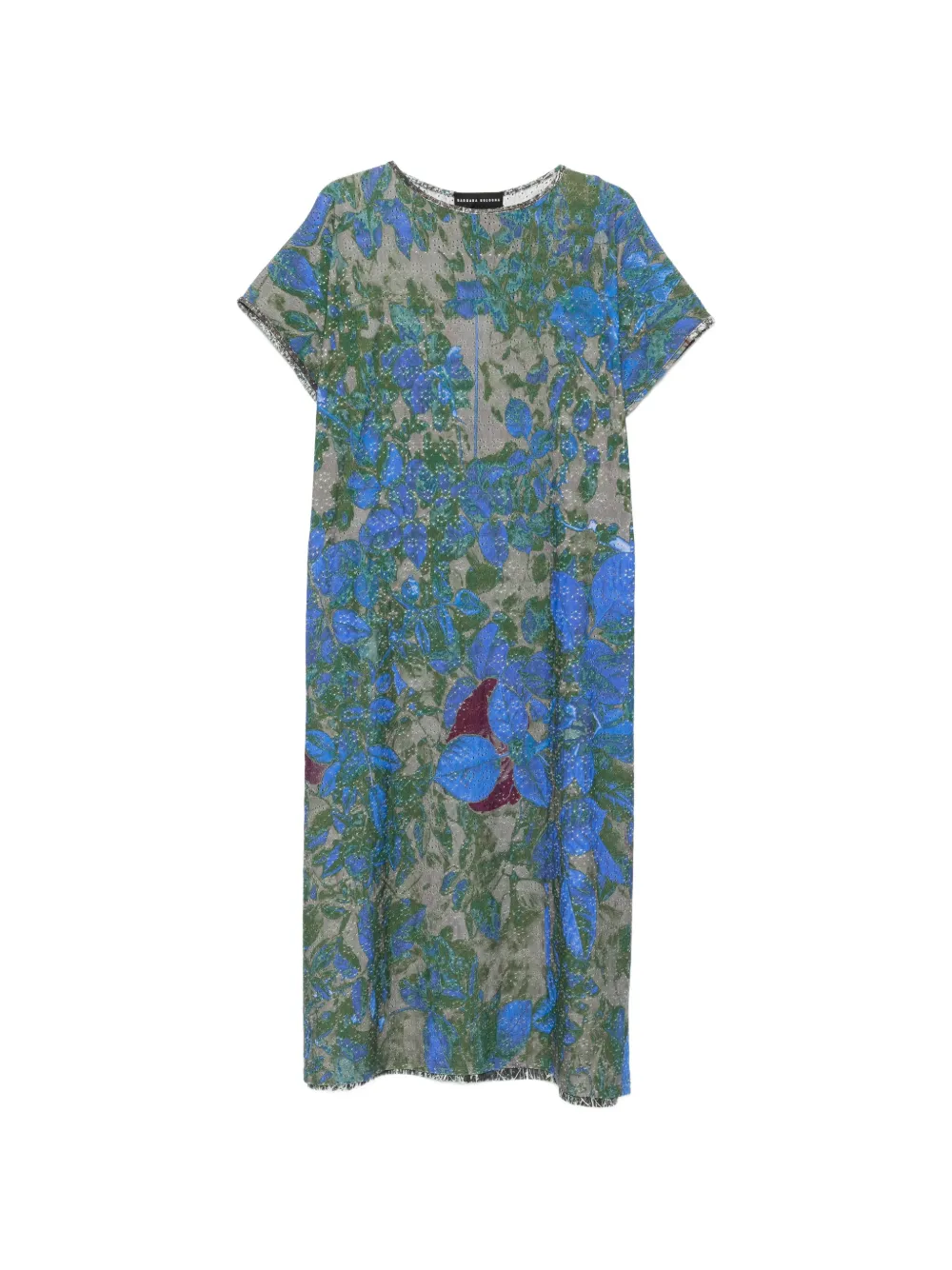 Barbara Bologna abstract-print perforated dress - Blu