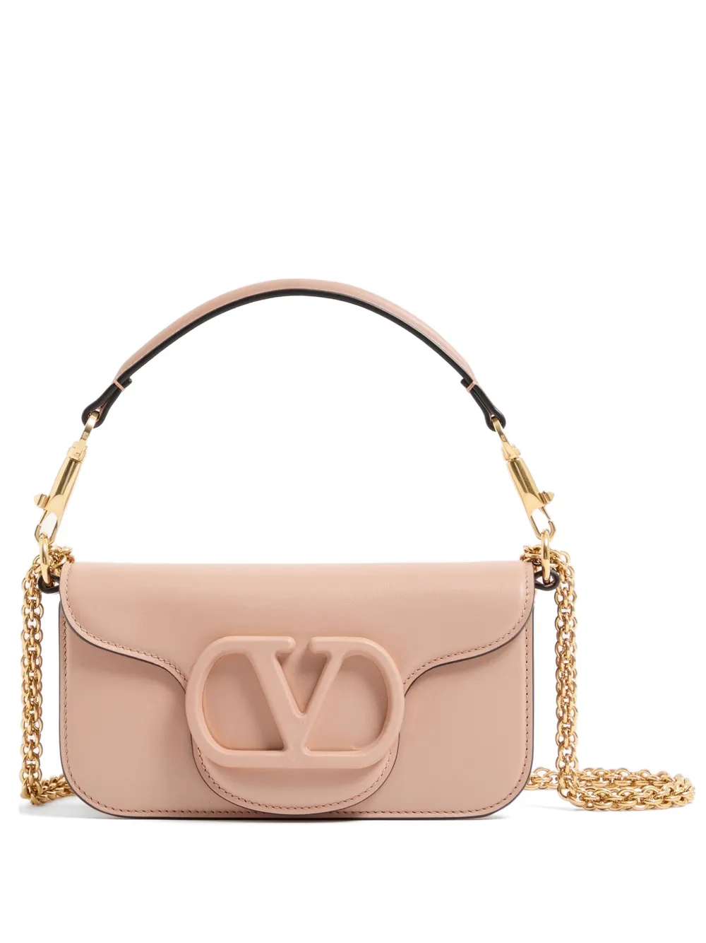 Valentino Garavani Locò small shoulder bag in calfskin - Rosa