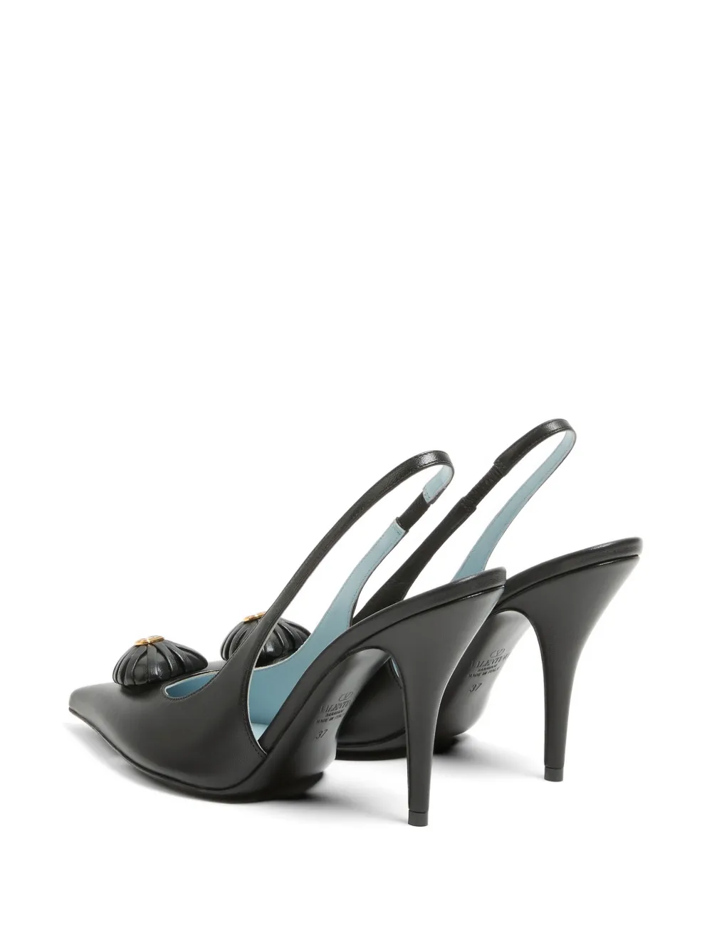 Valentino Garavani Coeur Royal slingback pumps 75 mm Zwart