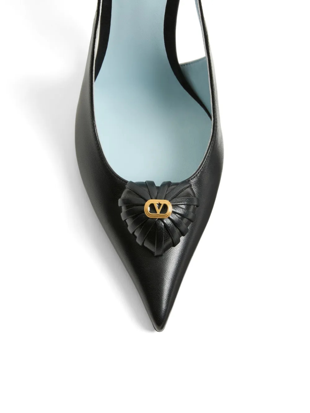 Valentino Garavani Coeur Royal slingback pumps 75 mm Zwart