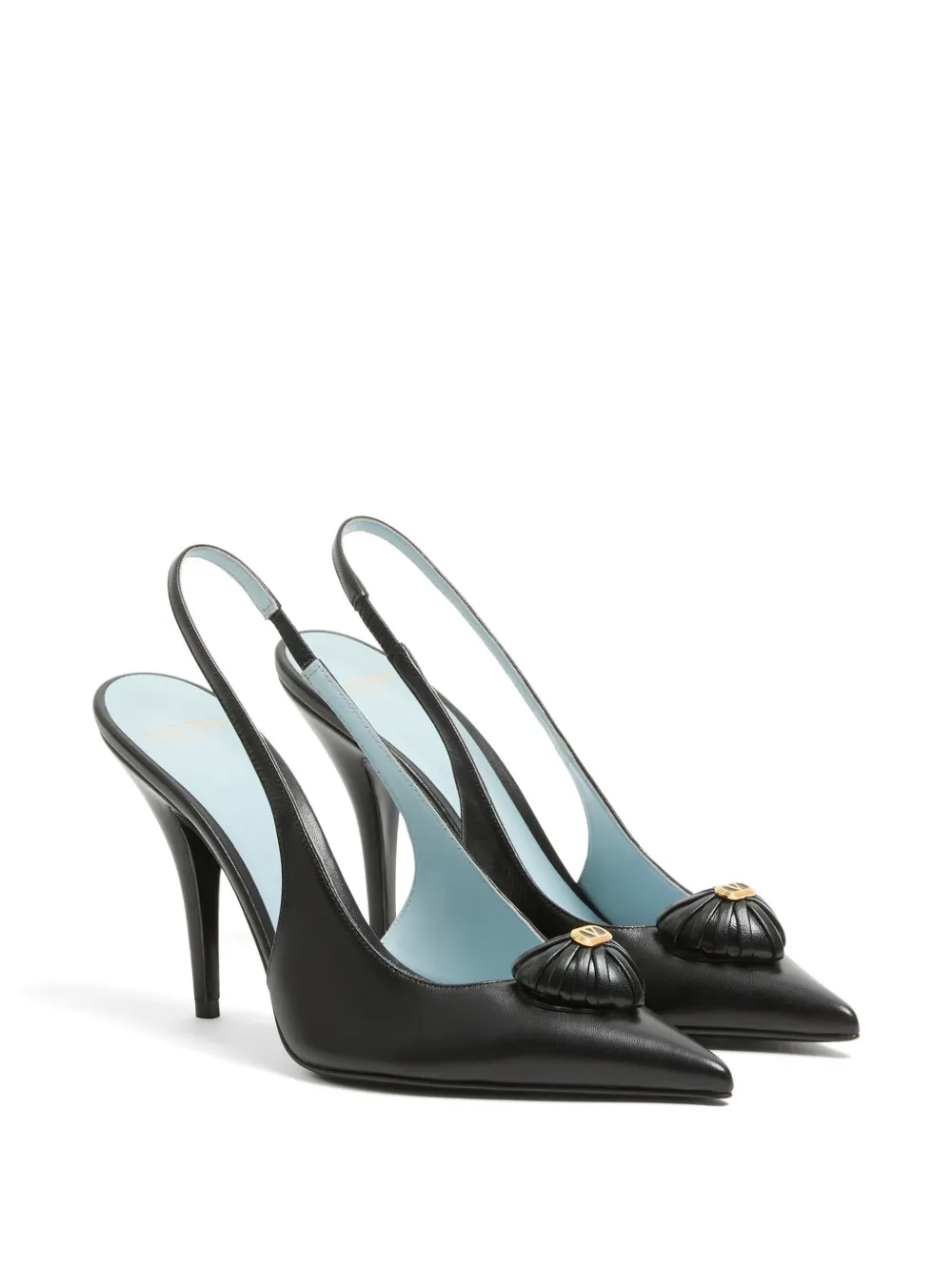 Valentino Garavani Coeur Royal slingback pumps 75 mm Zwart