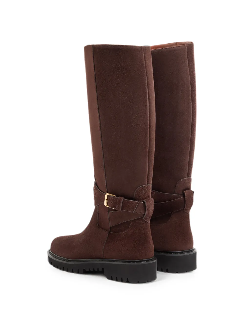 Valentino Garavani VLogo Signature split-leather boots 40mm Bruin