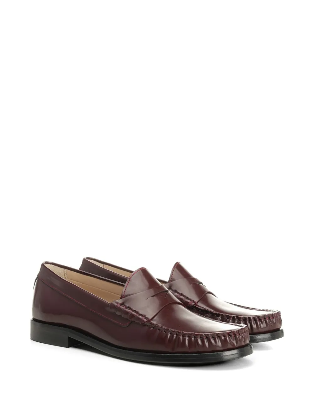 Stuart Weitzman Lottie leren loafers Bruin